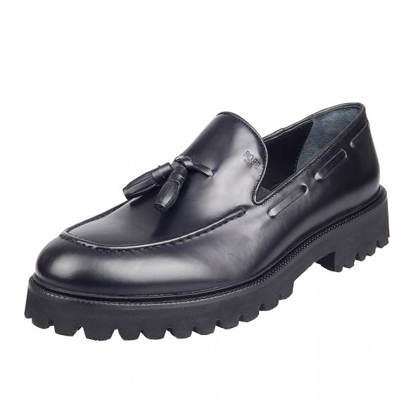 Ανδρικά Παπούτσια Loafers Boss Shoes X7323 Blk Bergamo