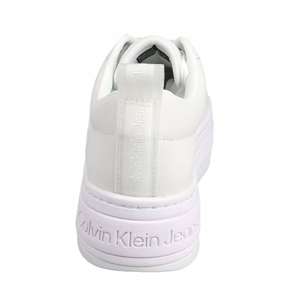 Γυναικεία Sneakers Calvin Klein Hw0hw01309 0k4 Triple Bright White Bold Flatf Low Laceup Lth In Lum