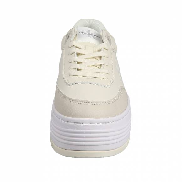 Γυναικεία Sneakers Calvin Klein Hw0hw01316 0Gf Creamy White Eggshell Bold Flatf Low Lace Mix Ml Fad