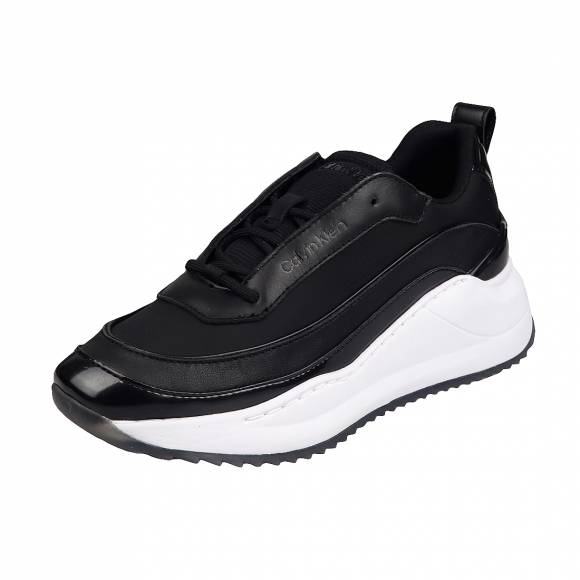 Γυναικεία Sneakers Calvin Klein Hw0hw01552 Beh Ck Black Chunky Internal Wedge Laceup