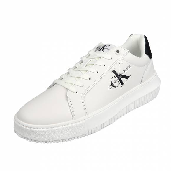Ανδρικά Sneakers Calvin Klein Ym0ym00681 0Ld White Black Chunky Cupsole Mono Lth