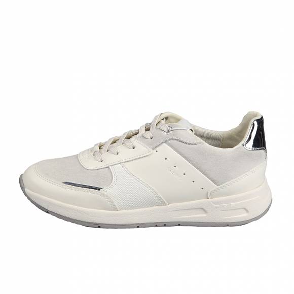 Γυναικεία Sneakers Geox D Bulmya D25nqa 022bc C1098 Suede Synt Leat Off White Optic White