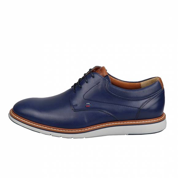Ανδρικά Παπούτσια Casual Damiani 2601 Blue Leather