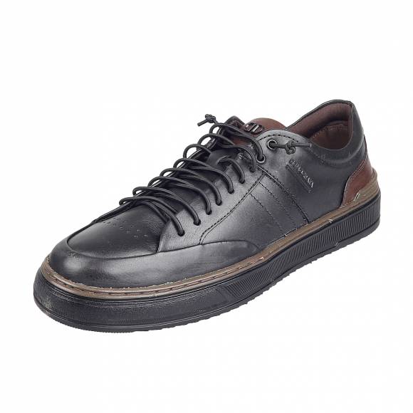 Ανδρικά Sneakers Democrata 240106 004 Preto Tabaco Black Leather