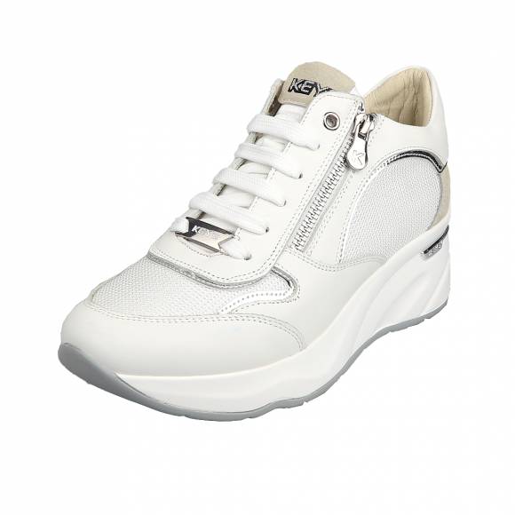 Γυναικεία Sneakers Keys k9041 White Silver 8342
