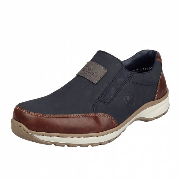 Ανδρικά Παπούτσια Casual Rieker 03354-14 Blue Combination