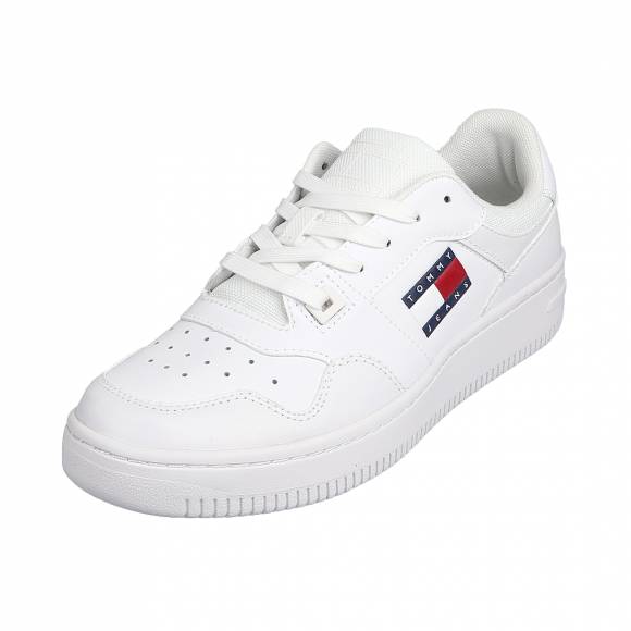 Γυναικεία Sneakers Tommy Hilfiger En0En02505 Ybs White Tjw Retro Basket Ess