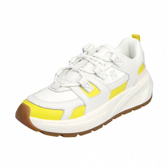 Γυναικεία Sneakers Tommy Hilfiger Fw0fw07651 0K9 White Valley Yellow Th Premium  Runner Mix