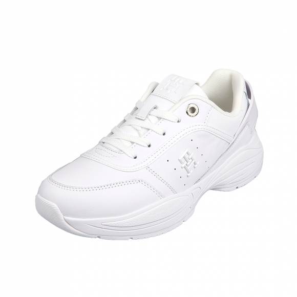Γυναικεία Sneakers Tommy Hilfiger Fw0fw07701 Ybs White Tech Heel Runner