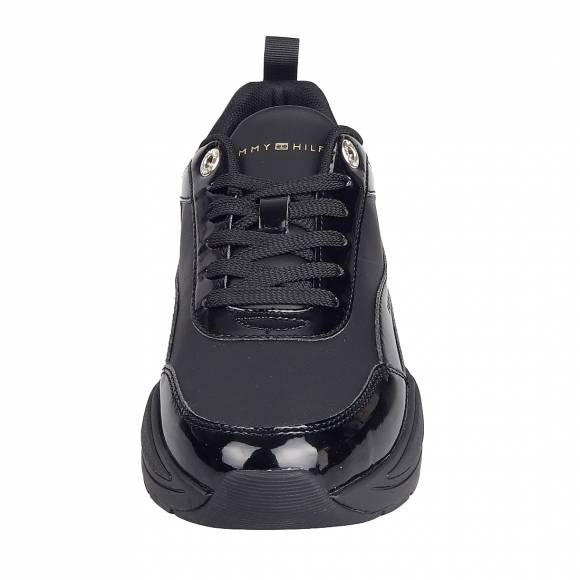 Γυναικεία Sneakers Tommy Hilfiger Fw0fw07867 Bds Black Womens Chunky Runner Patent
