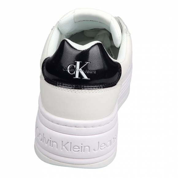 Γυναικεία Sneakers Calvin Klein Hw0hw01431 01W Triple Bright White Black Bold Platf Low Laceup Lth In Lum