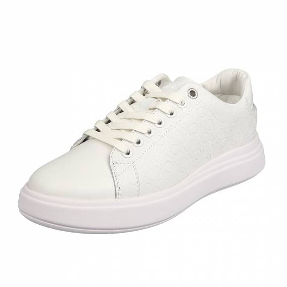 Γυναικεία Sneakers Calvin Klein Hw0hw01555 0Lb Bright White Mono Raised Cupsole Laceup Mono Mix