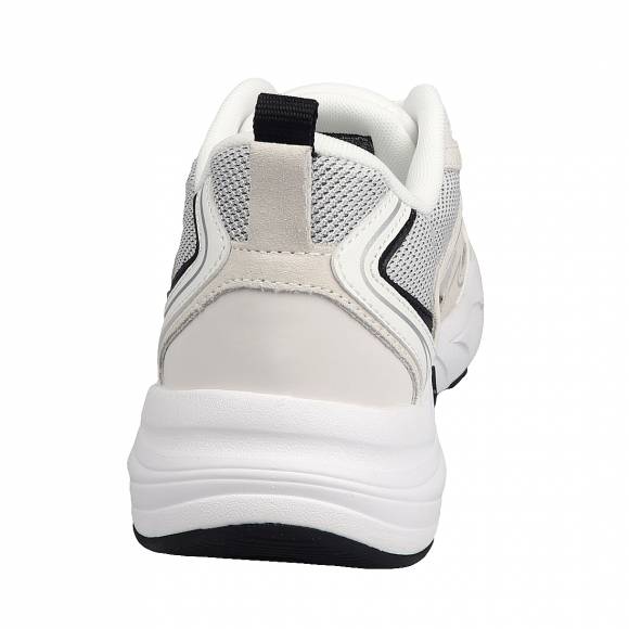 Ανδρικά Sneakers Calvin Klein Ym0ym00589 Ok5 Bright White Black Retro Tennis Su-Mesh