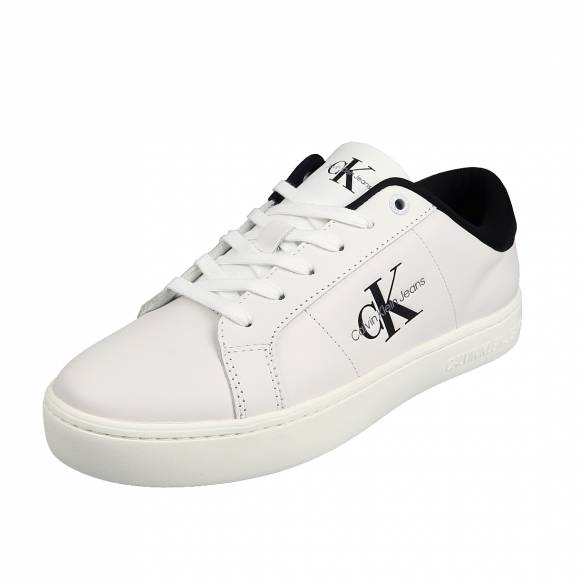 Ανδρικά Sneakers Calvin Klein Ym0ym00864 01W Bright White BlackClassic Cupsole Low Ml Lth