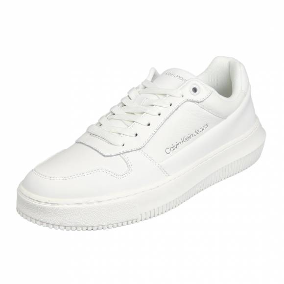 Ανδρικά Sneakers Calvin Klein Ym0ym00873 0K4 Triple  Bright White Chunky Cupsole Low Lth In Sat