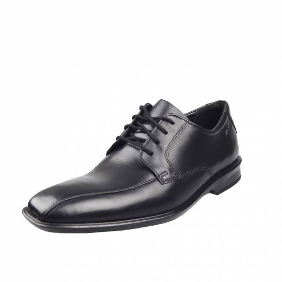 Ανδρικά Παπούτσια Κουστουμιού Clarks Bensley Run 26149596 7 Black Leather