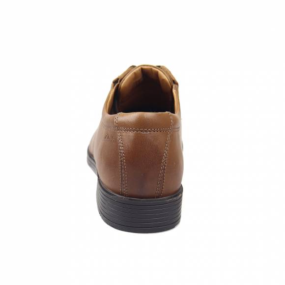 Ανδρικά Παπούτσια Κουστουμιού Clarks Tilden Walk 26130095 7 Dark Tan Leather