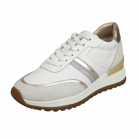Γυναικεία Sneakers Geox Desya D3500a 08522 C1352 Nappa Scamosciato White Off White