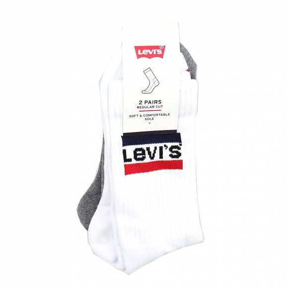 Ανδρικές Κάλτσες Levis 902012001 062 White Grey 2 pairs