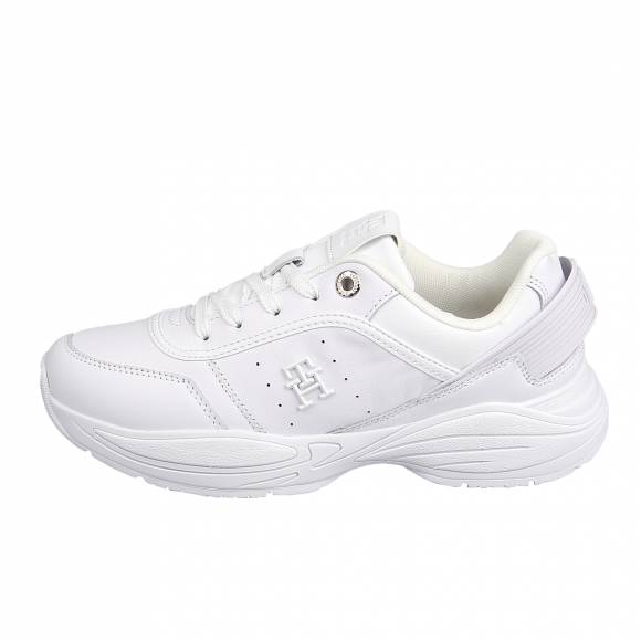 Γυναικεία Sneakers Tommy Hilfiger Fw0fw07701 Ybs White Tech Heel Runner