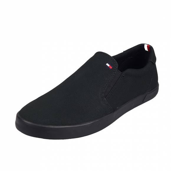 Ανδρικά Slip-on Tommy Hilfiger Fm0fm00597 0GK Triple Black Iconic Slip on Sneaker