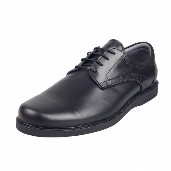 Ανδρικά Παπούτσια Casual Verraros 1055 Black Leather Stv