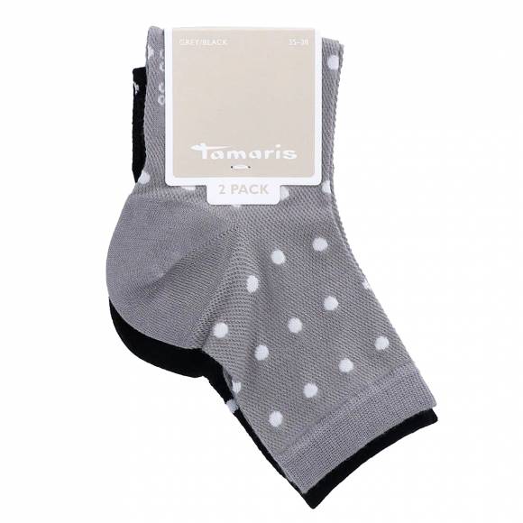 Γυναικείες Κάλτσες Tamaris 99605 Grey Black 2 Pairs